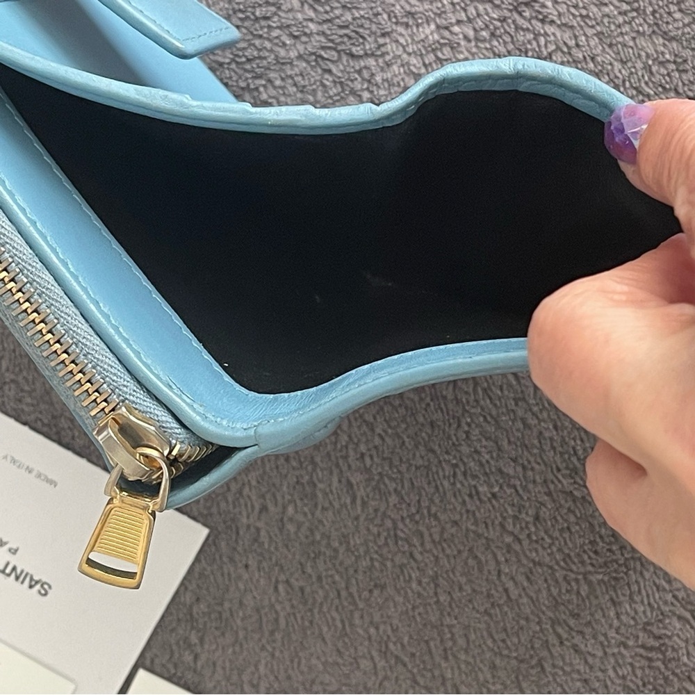 YSL COMPACT BLUE WALLET - Picture 13 of 13